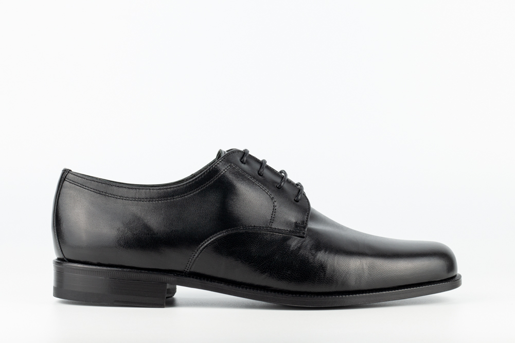 Zapato Derby Sorolla Black de hombre en piel negra ancho especial 10, vista lateral
