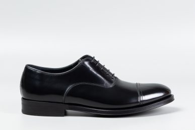 zapato Oxford cap toe negro hombre